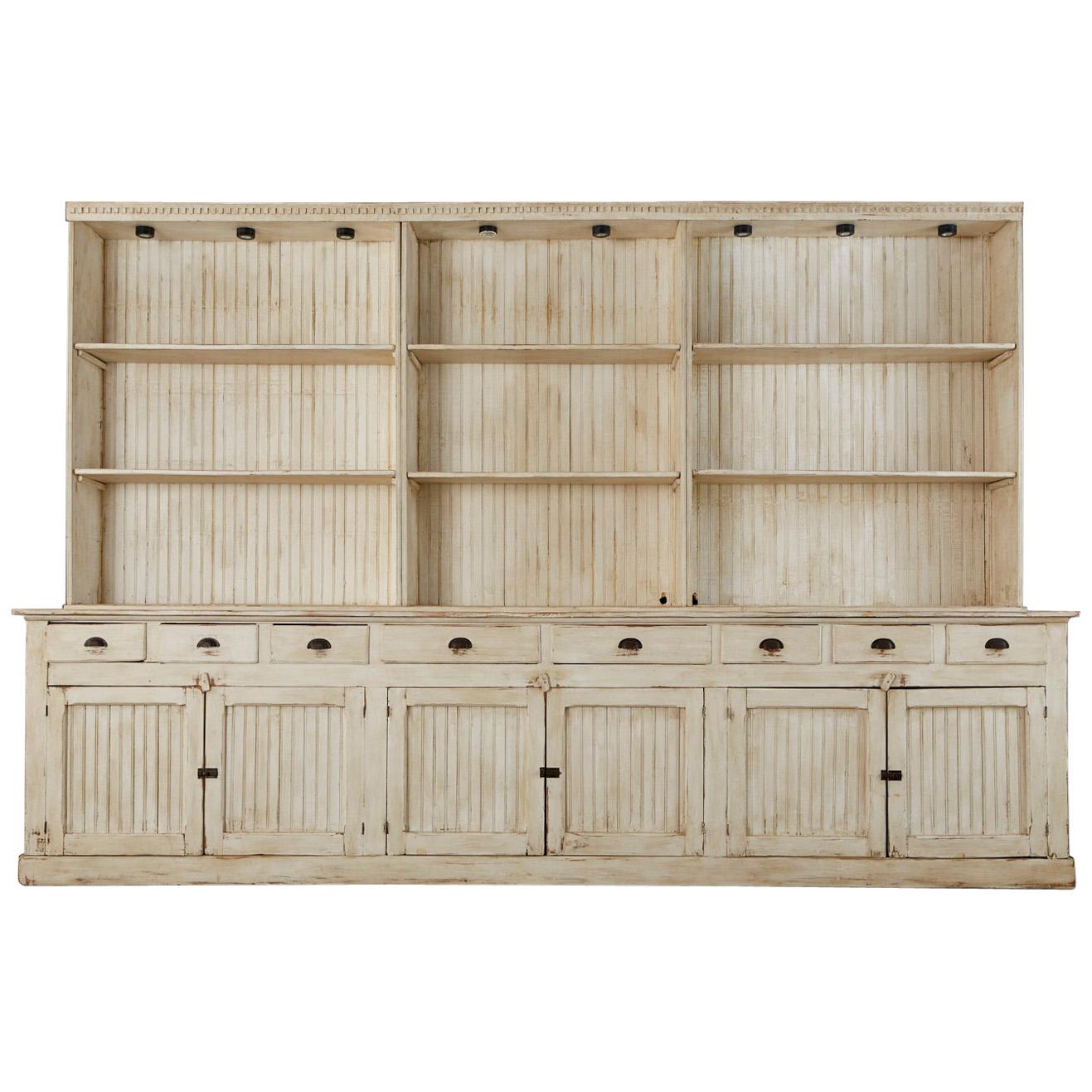 American Painted Pine Kitchen Cabinet Cupboard or Bookcase