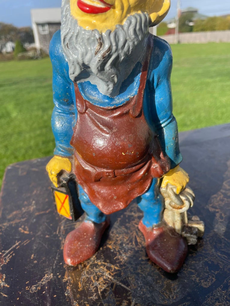 American Pair Garden Gnomes Good Luck Garden Guardians, Keeper of Keys For Sale at 1stDibs