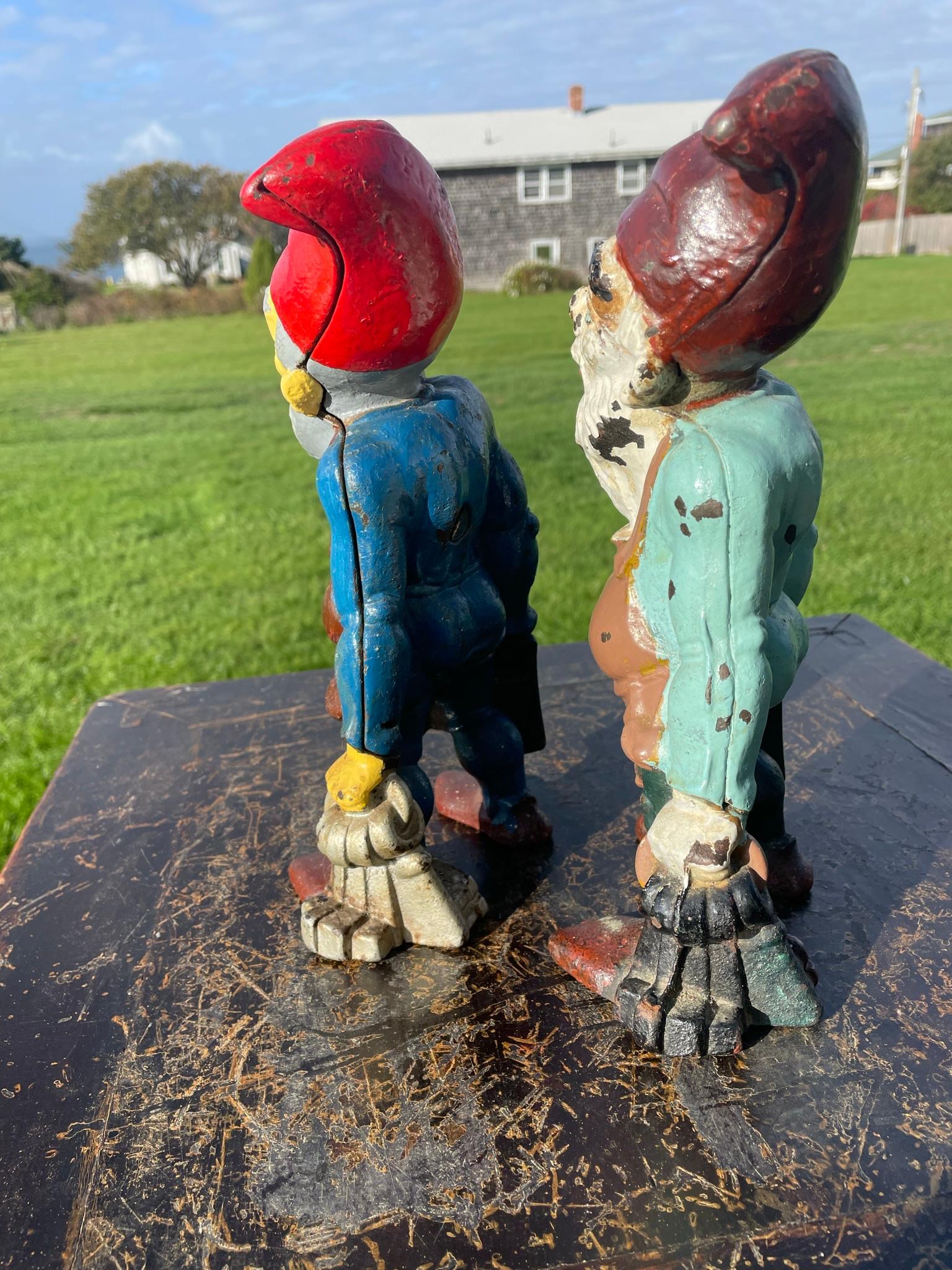 Amerikanisches Paar Garden Gnomes Glücks-Gartenschützer-Schlüssel im Angebot 6