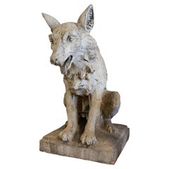 American Pair of TerraCotta Wolves/Dogs