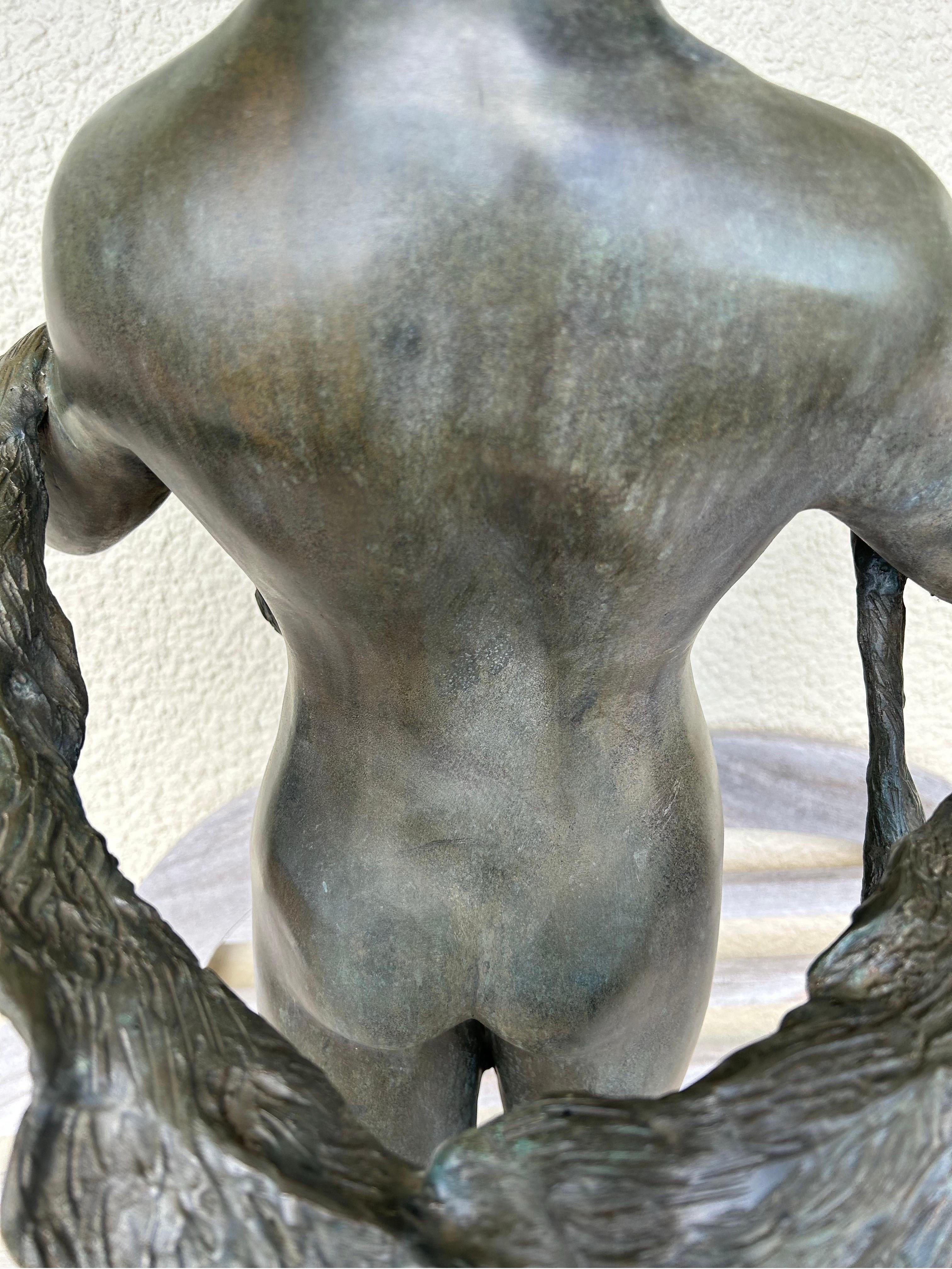 American  Pan of Rohallion bronze fountain For Sale 1