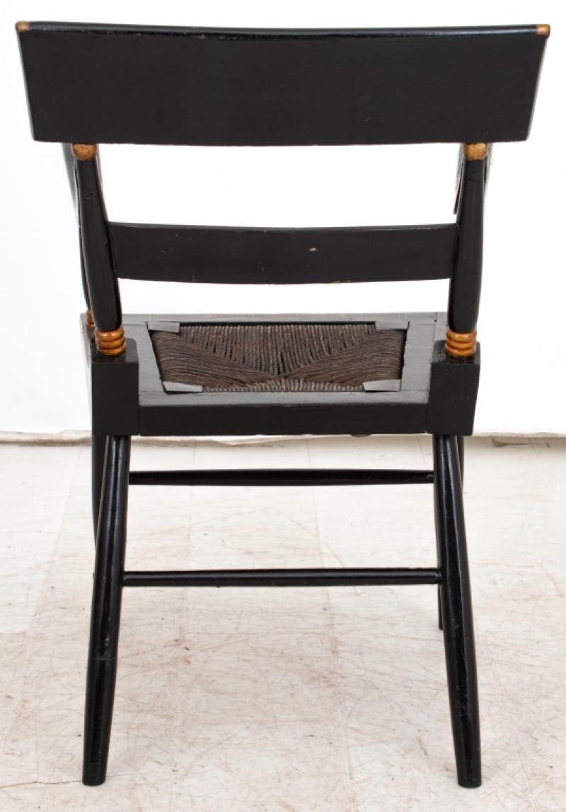American Parcel-Gilt Ebonized Hitchcock Chair 7