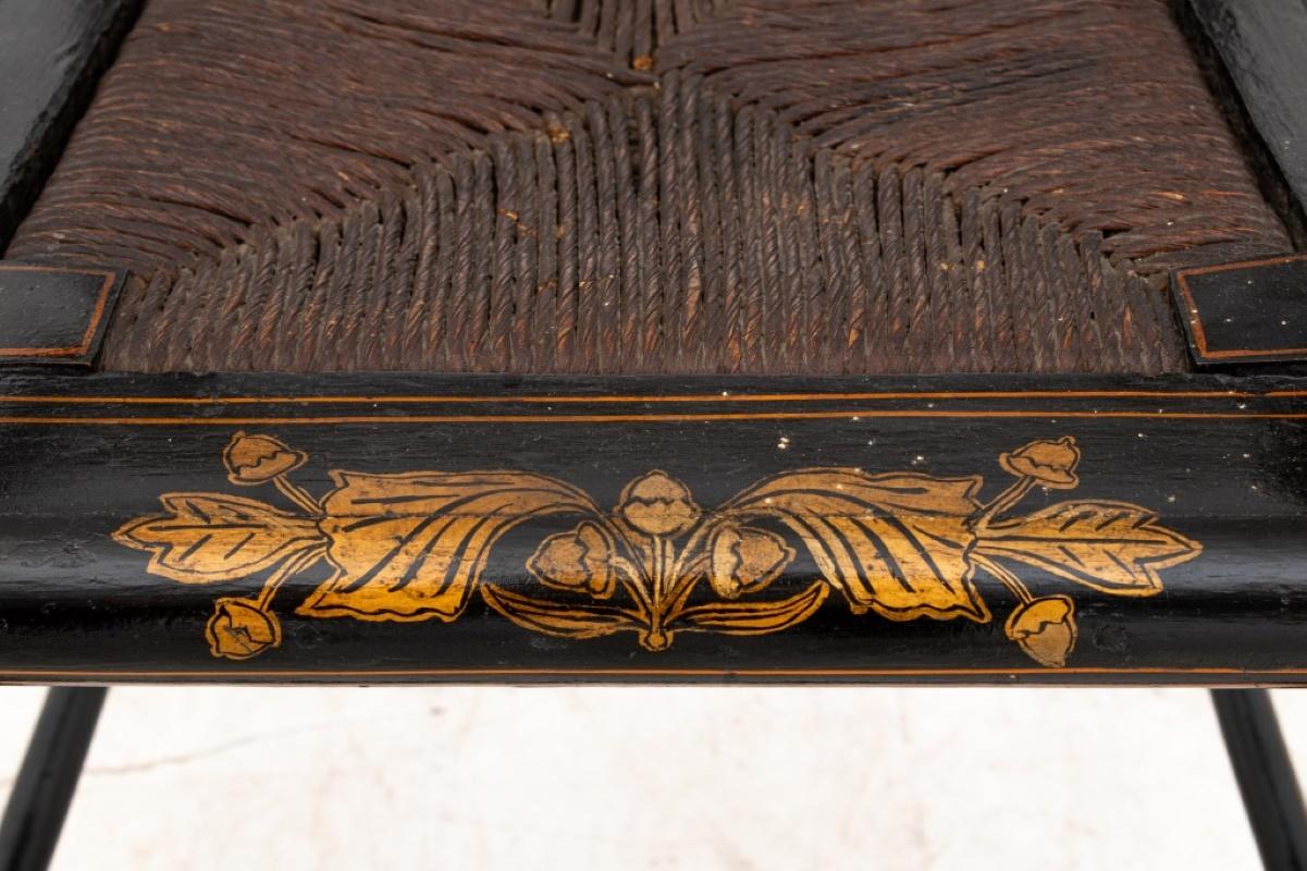 American Parcel-Gilt Ebonized Hitchcock Chair 2