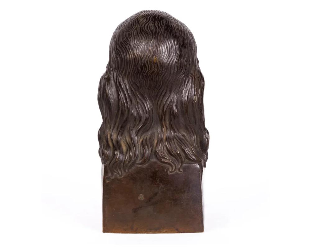 American Patinated Bronze Bust of Benjamin Franklin, C. 1850 1