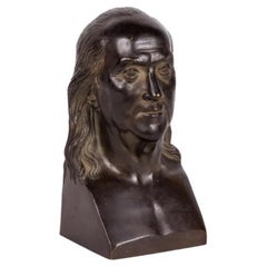 American Patinated Bronze Bust of Benjamin Franklin, C. 1850