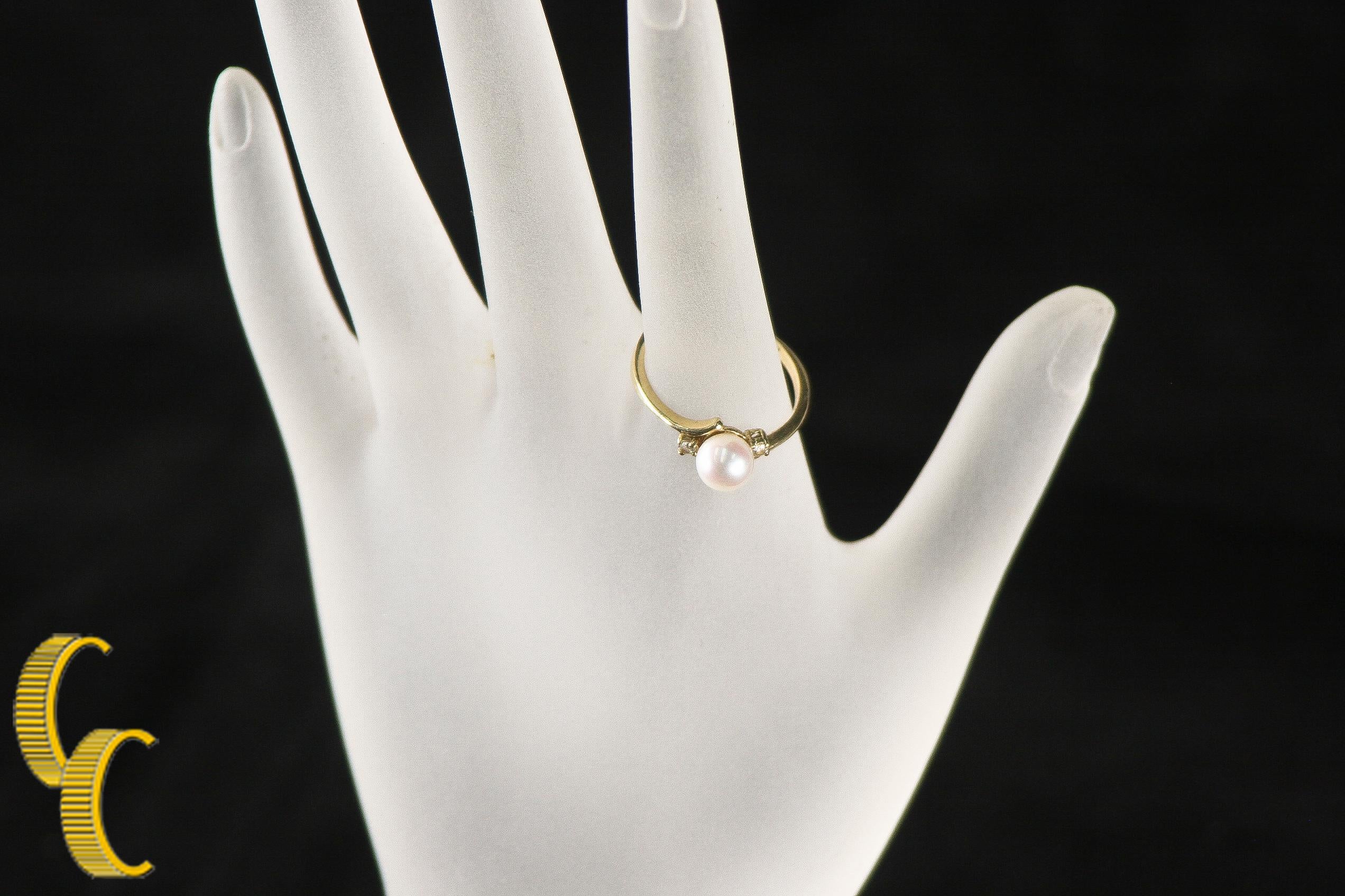 Donna Set di ciondoli e orecchini con perle americane in oro giallo 14 carati con scatola in vendita