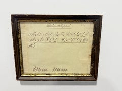 American Penmanship Sheet, Italian Capitals, Dated 1814