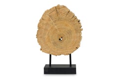 American Petried Wood Table Sculpture