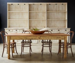 American Pine Barnwood Painted Farmhouse Dining Table