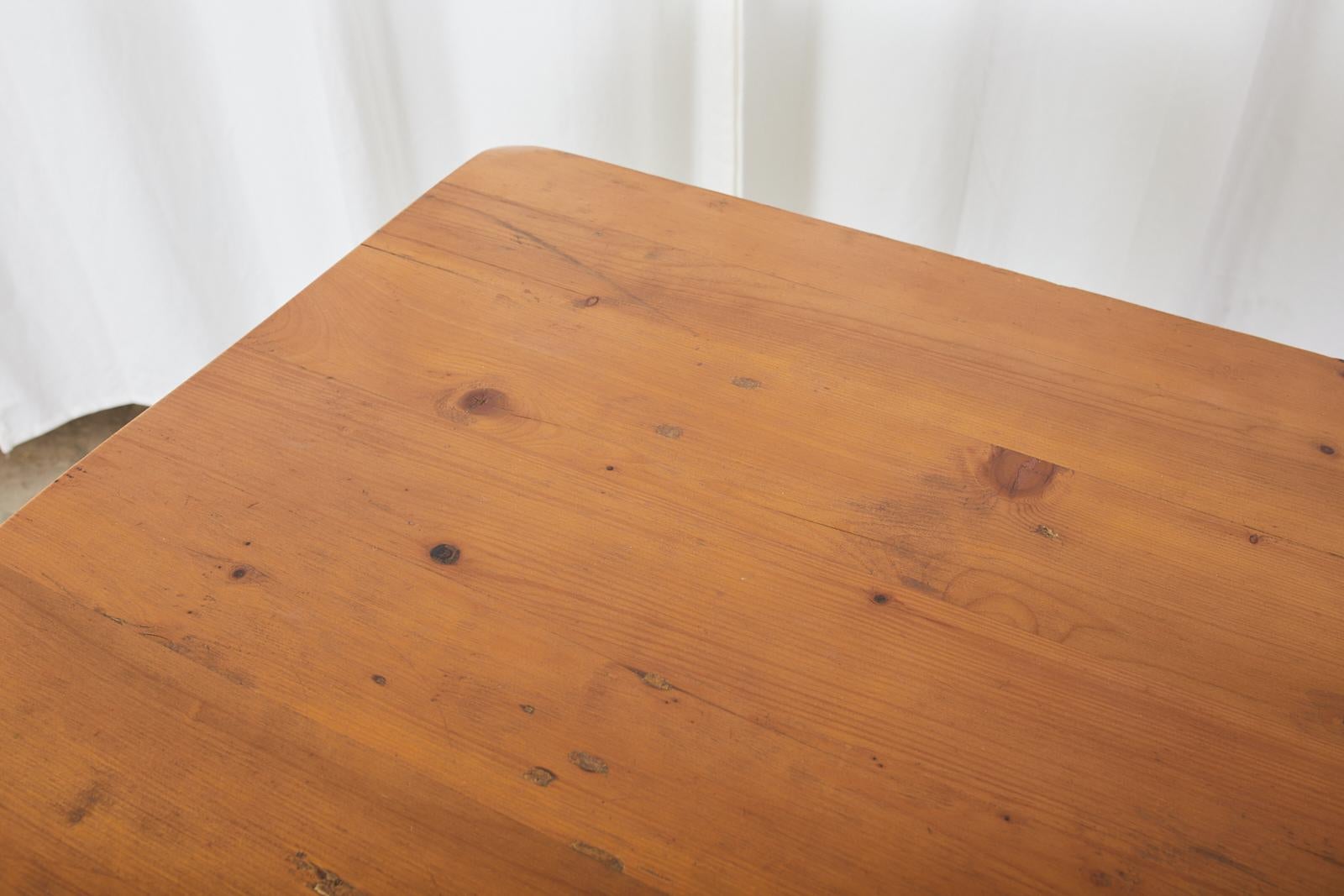 American Pine Country Farmhouse Style Dining Table 6