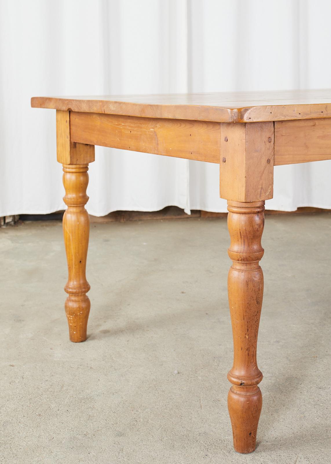 American Pine Country Farmhouse Style Dining Table 7