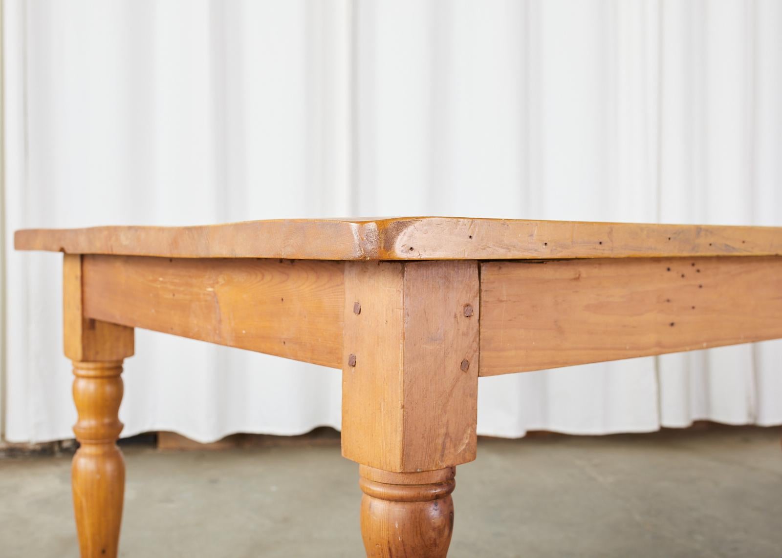 American Pine Country Farmhouse Style Dining Table 8