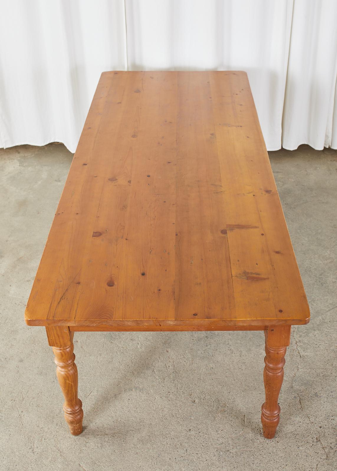 American Pine Country Farmhouse Style Dining Table 10