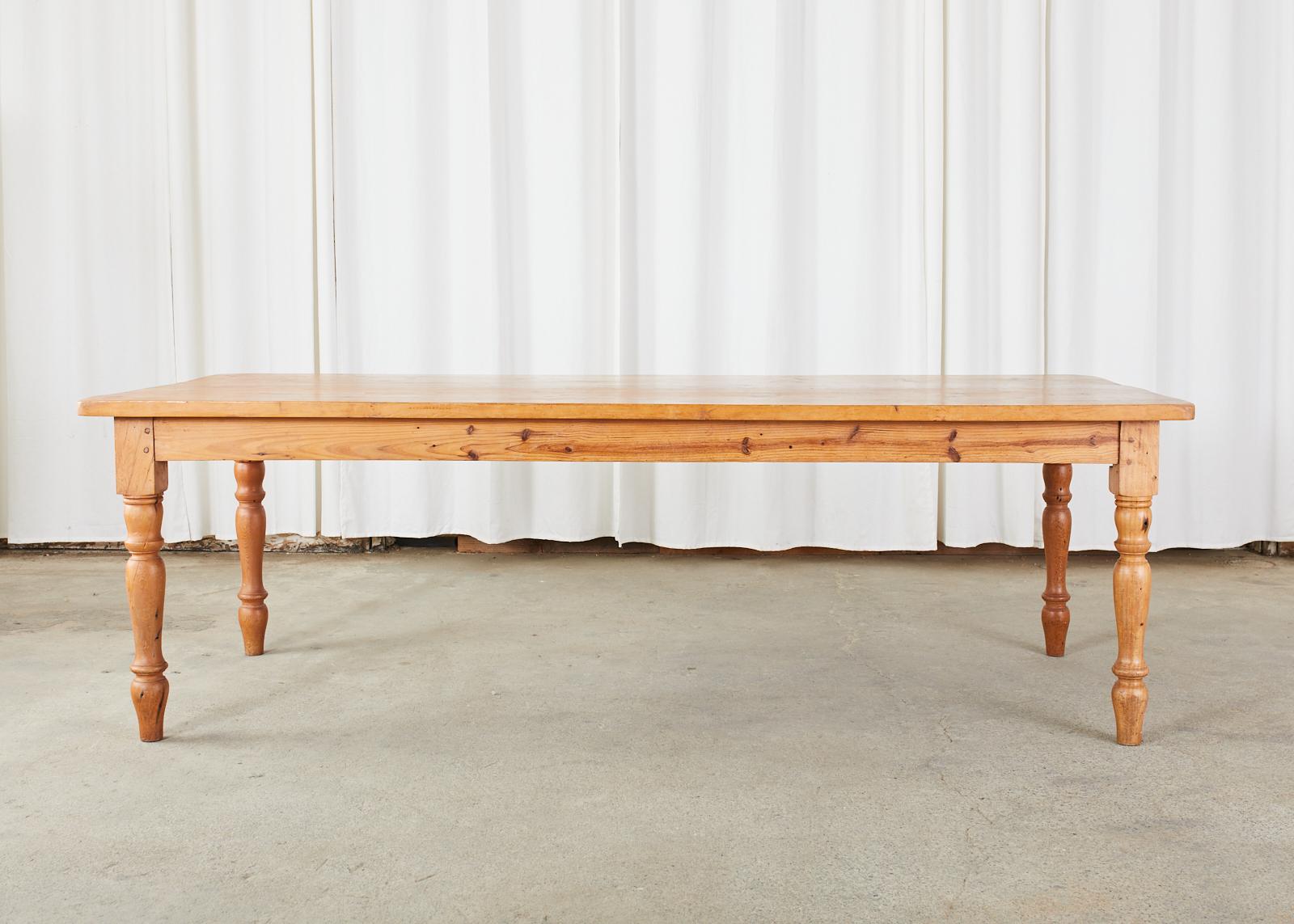 American Pine Country Farmhouse Style Dining Table 12