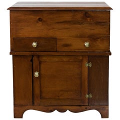 American Pine Lift Top Commode