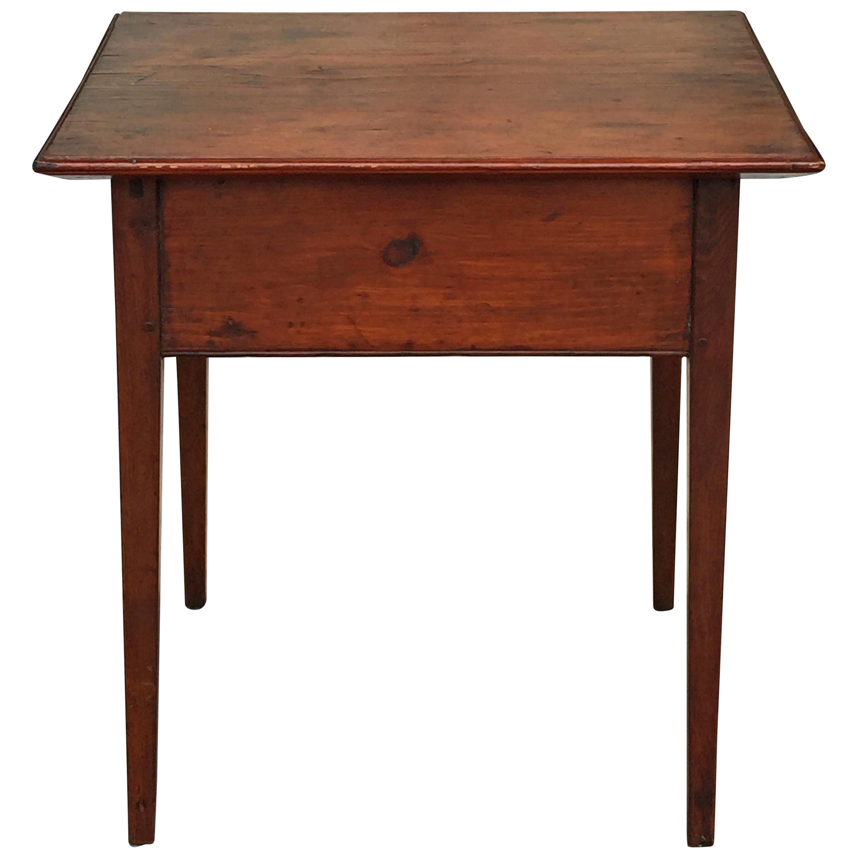 American Pine Work Table, circa 1800 For Sale