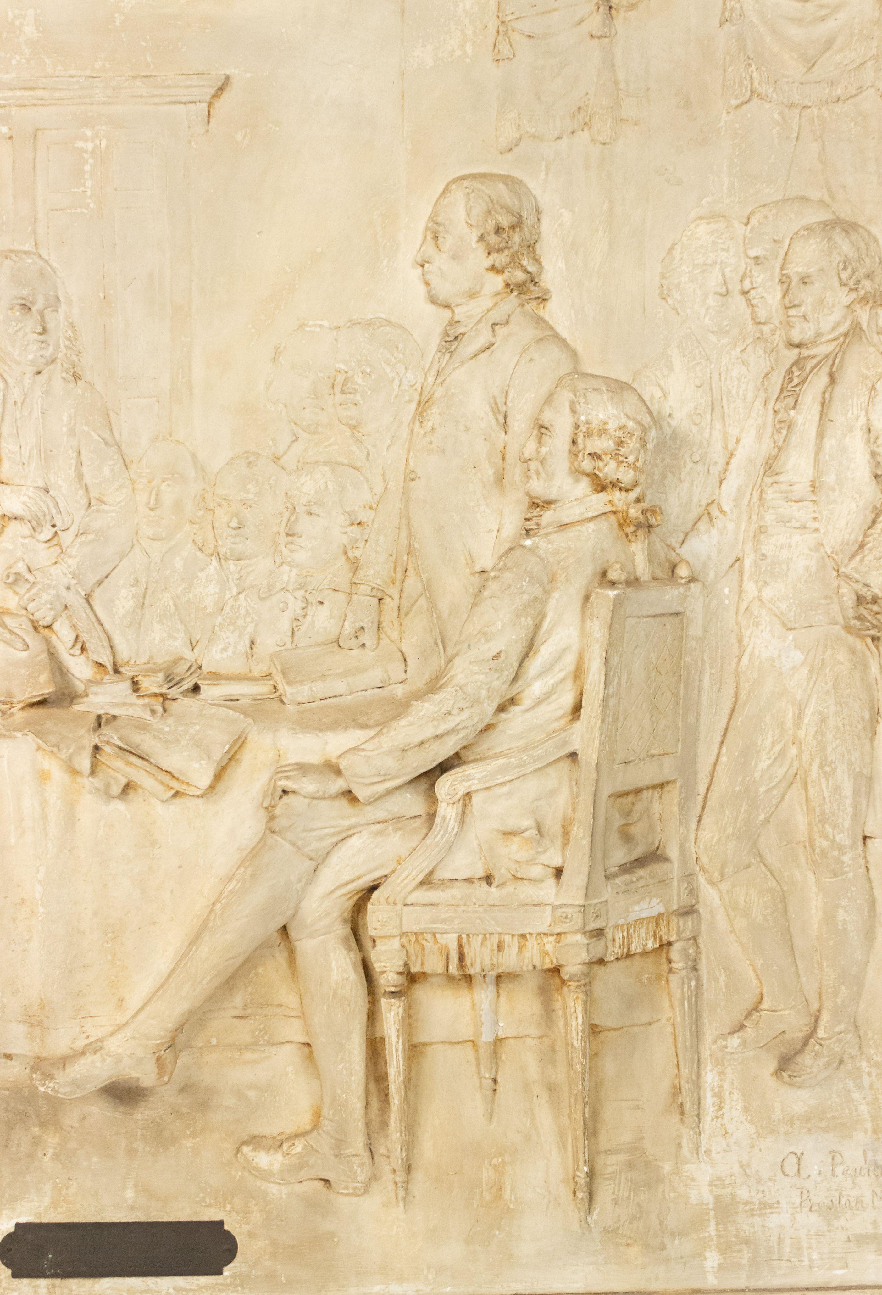Country American Plaster Cast of the Signing of the Declaration of Independence For Sale