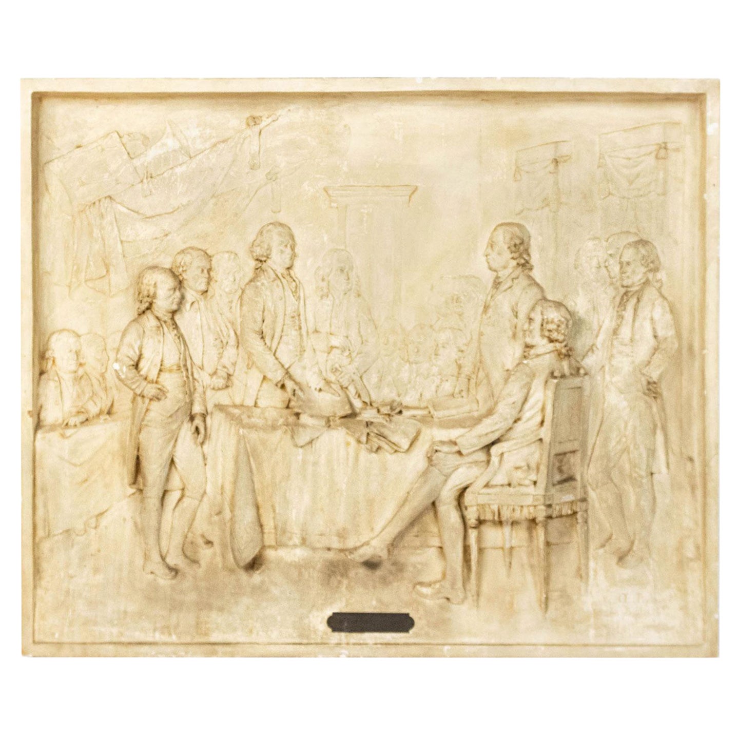 American Plaster Cast of the Signing of the Declaration of Independence For Sale