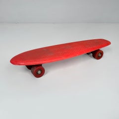 American plastic red skateboard by Roller Derby, 1970s