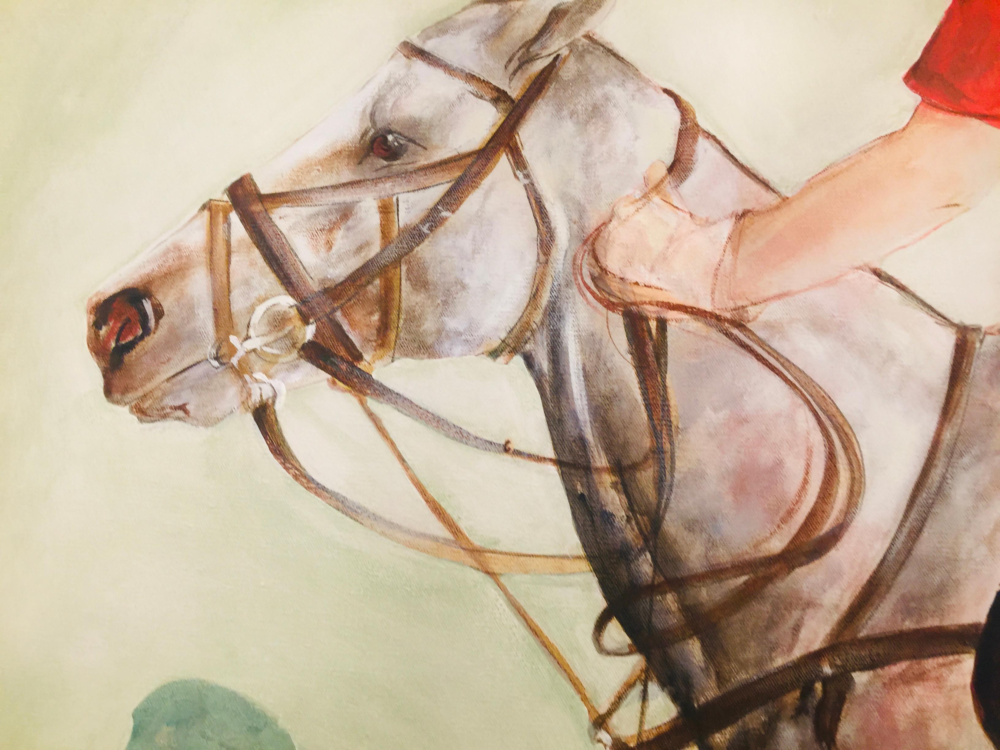 polo player painting