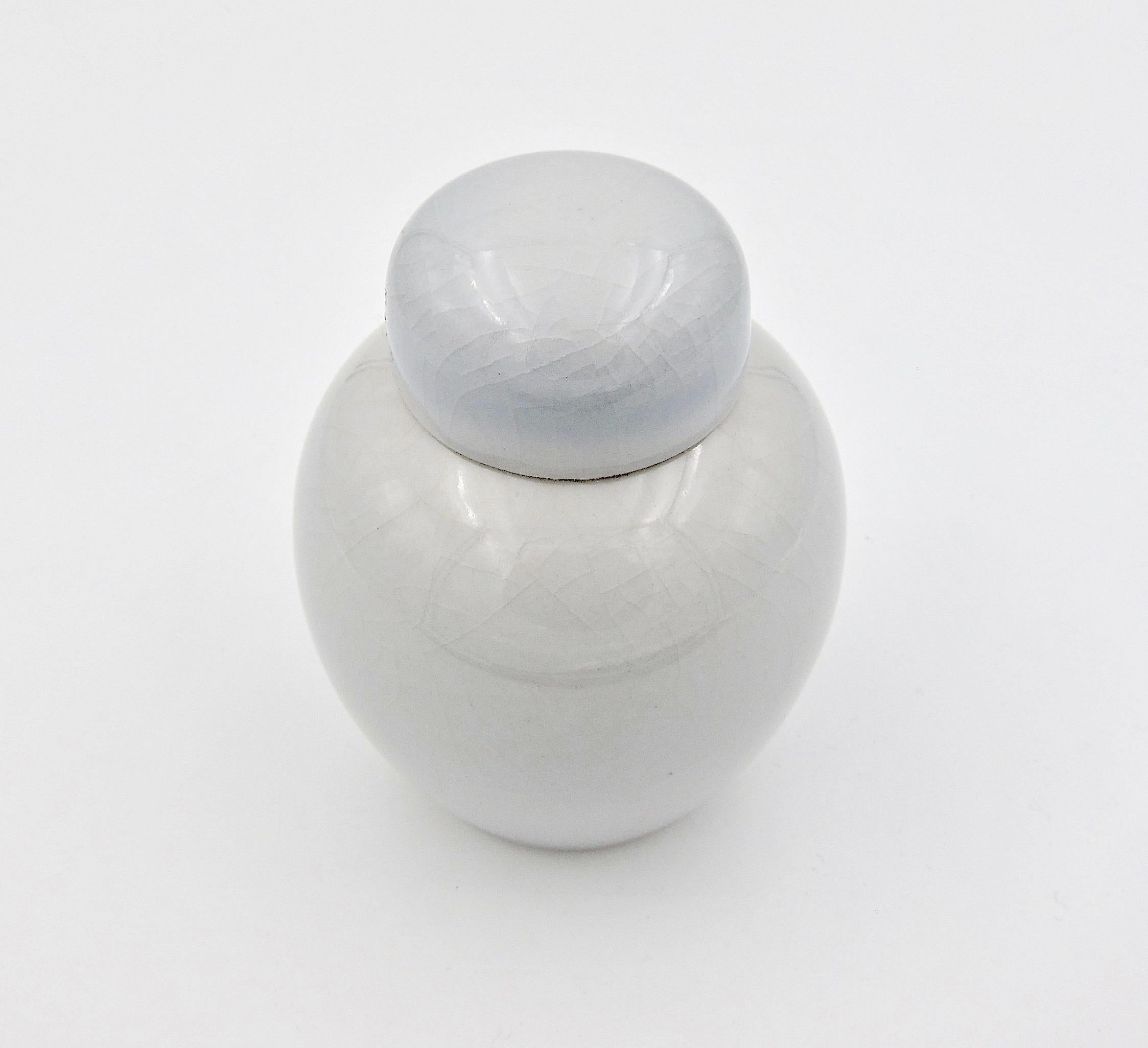 Chinese Export American Porcelain Ginger Jar with Craquelure Glaze by Rodney Rouse