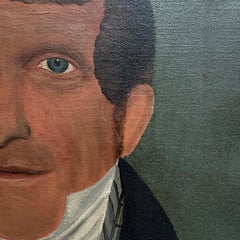 American Portrait Oil on Canvas Painting