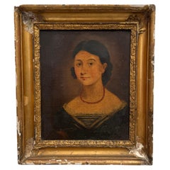 American Portrait Oil on Canvas Painting