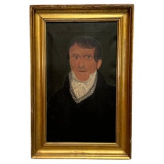 American Portrait Oil on Canvas Painting