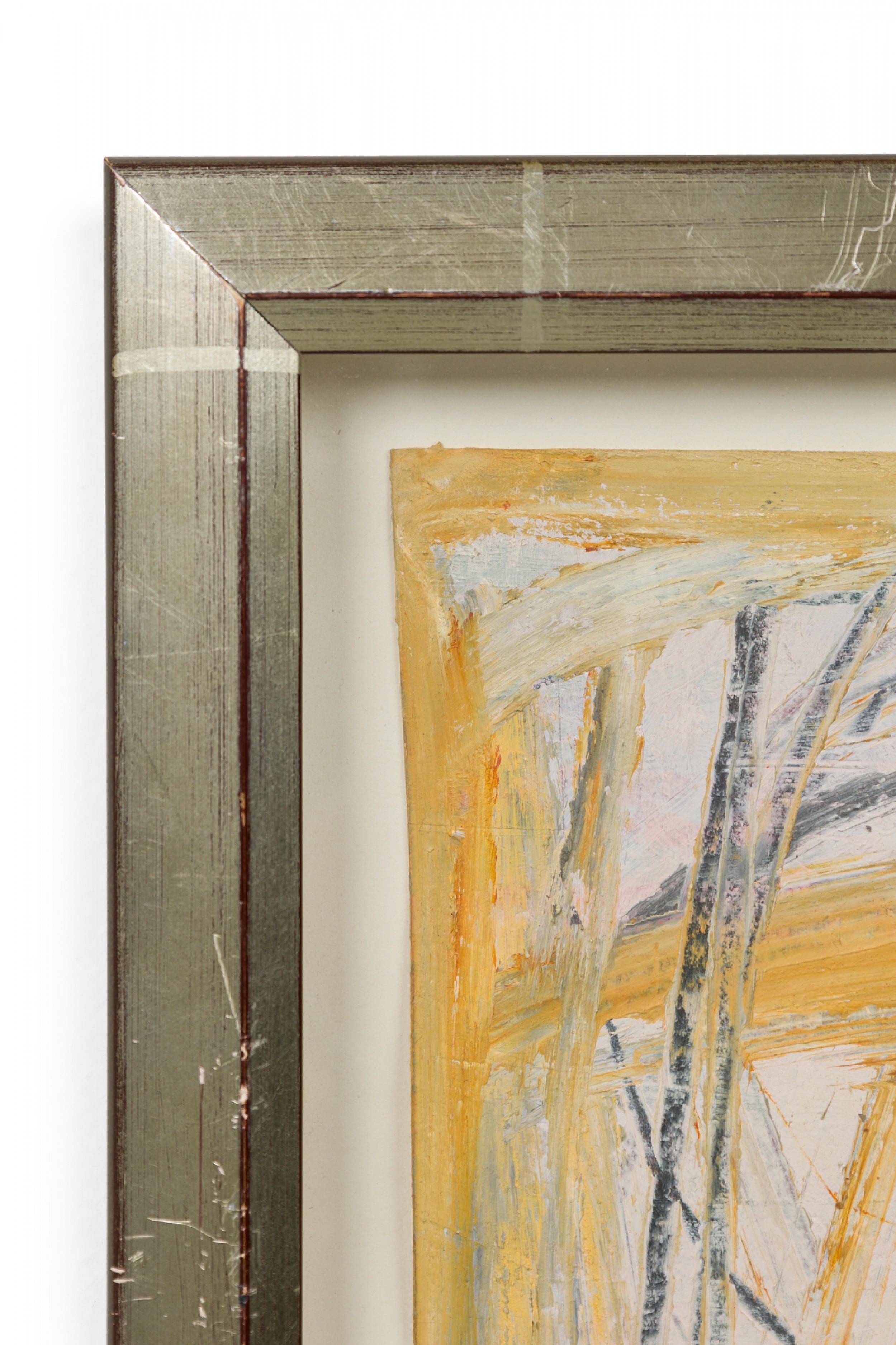 Américain Peinture à l'huile abstraite américaine d'après-guerre en vente