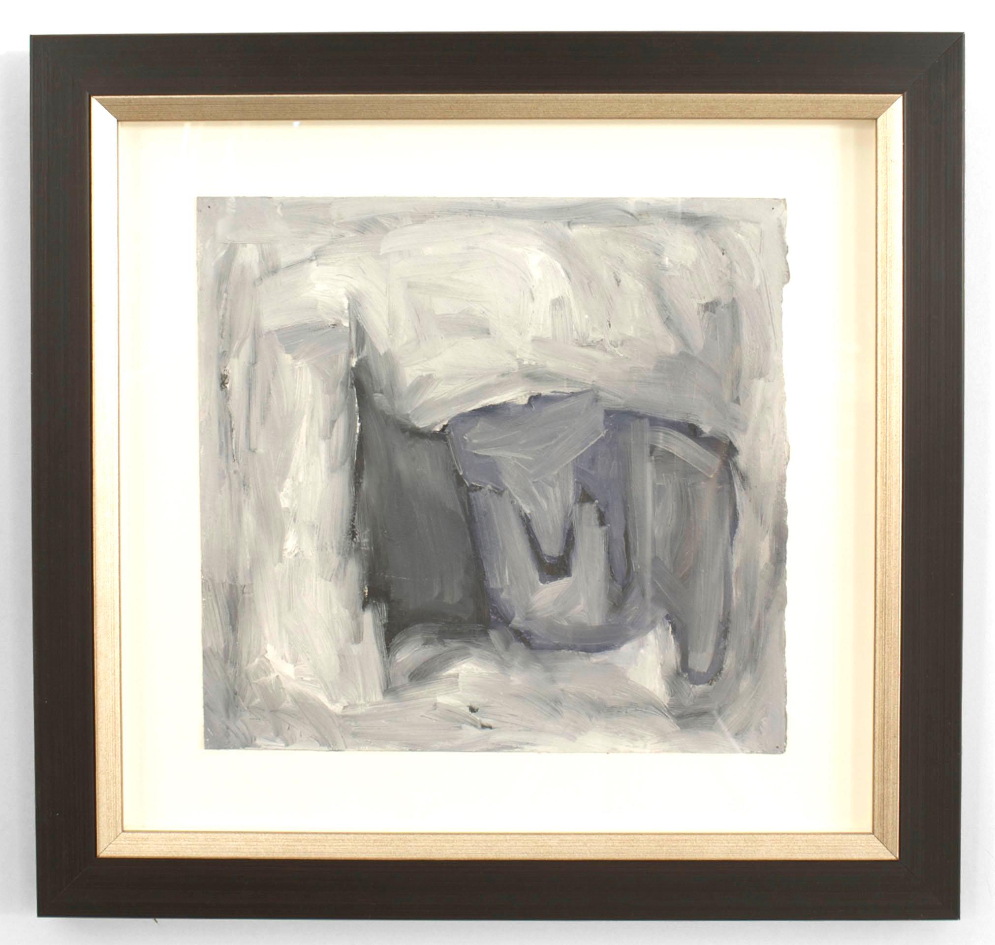 Peinture à l'huile abstraite américaine d'après-guerre Bon état - En vente à Queens, NY