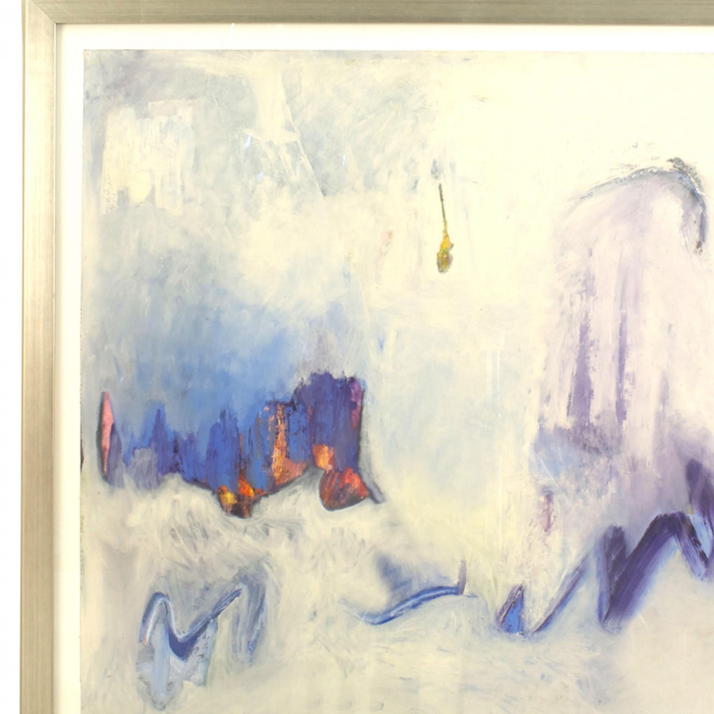 Peinture à l'huile abstraite américaine d'après-guerre Bon état - En vente à Queens, NY