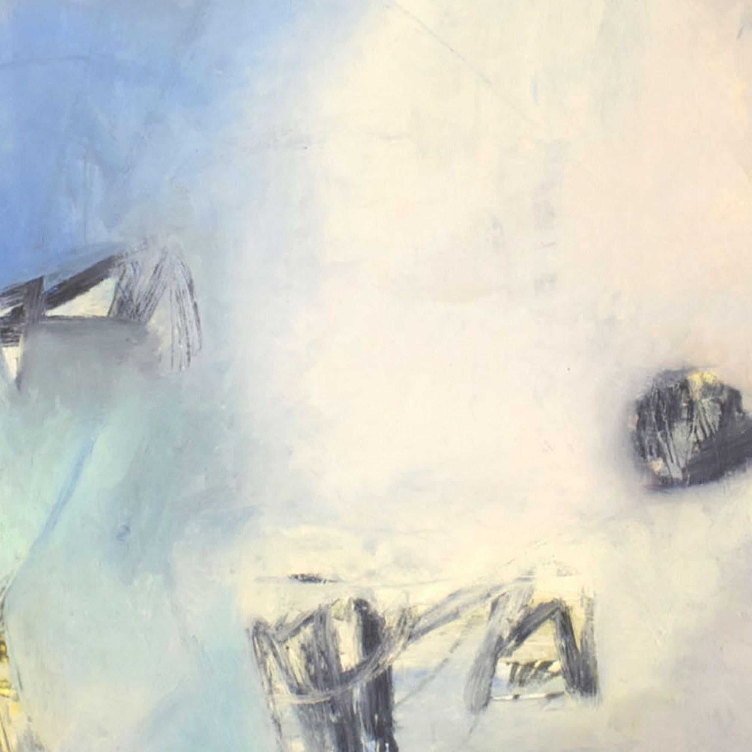 Peinture à l'huile abstraite américaine d'après-guerre Bon état - En vente à Queens, NY