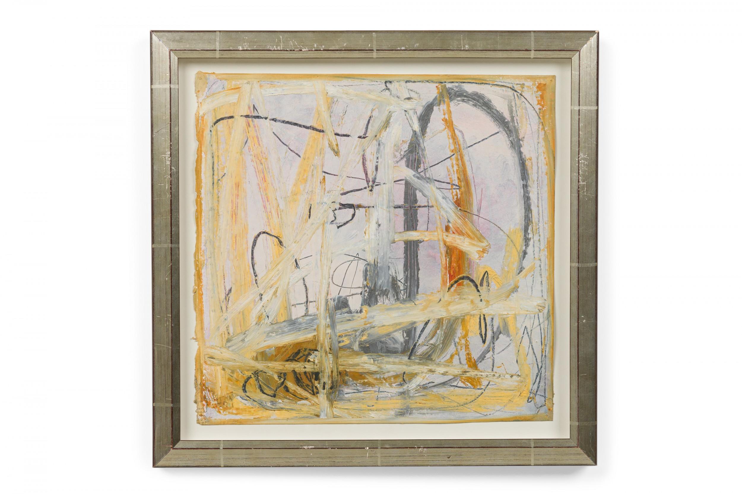 Peinture à l'huile abstraite américaine d'après-guerre en vente 2