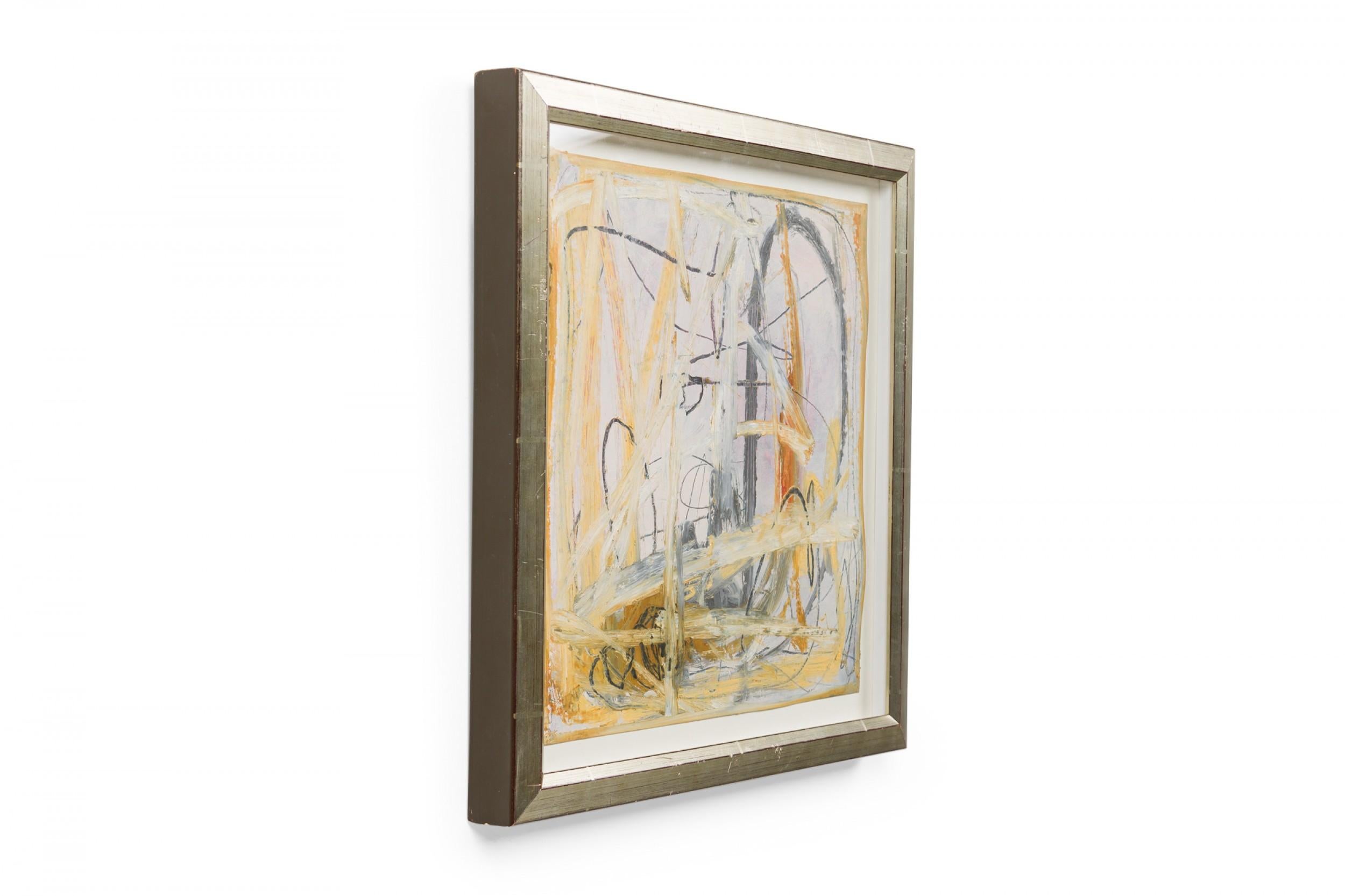 Peinture à l'huile abstraite américaine d'après-guerre en vente 3