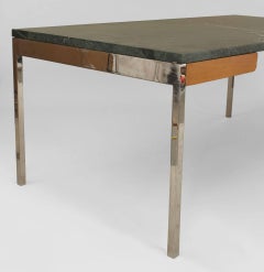 American Post-War Chrome and Marble Desk