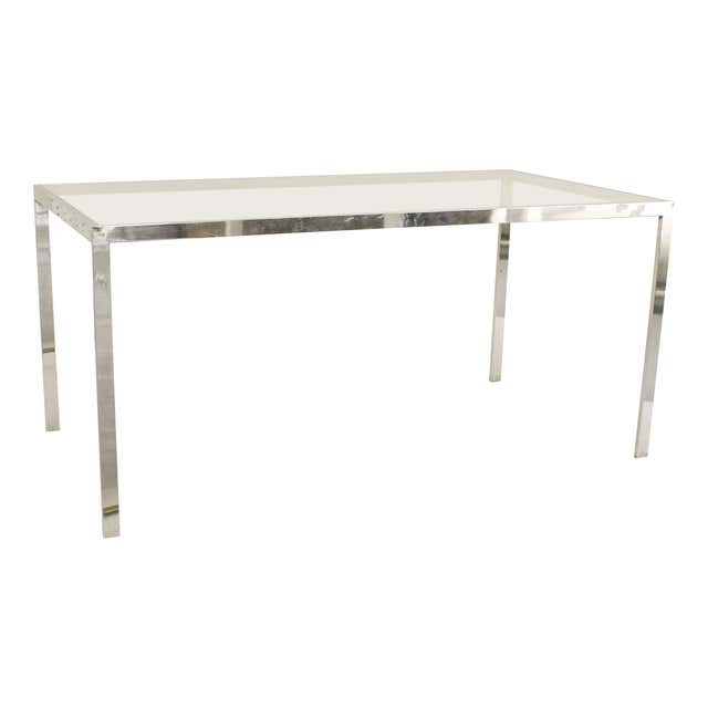 Karl Springer American Modern Polished Steel Dining Table Base For Sale ...