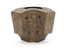 American Post-War Di Pasquale Brown Ceramic Vase