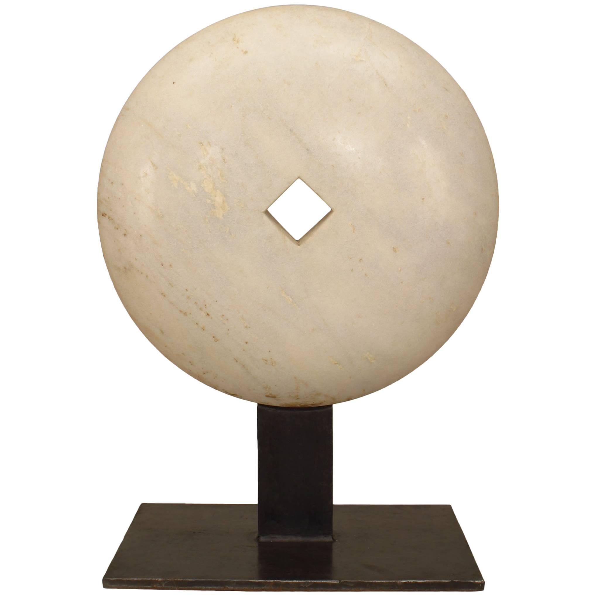American Post-War Marble Disk Sculpture
