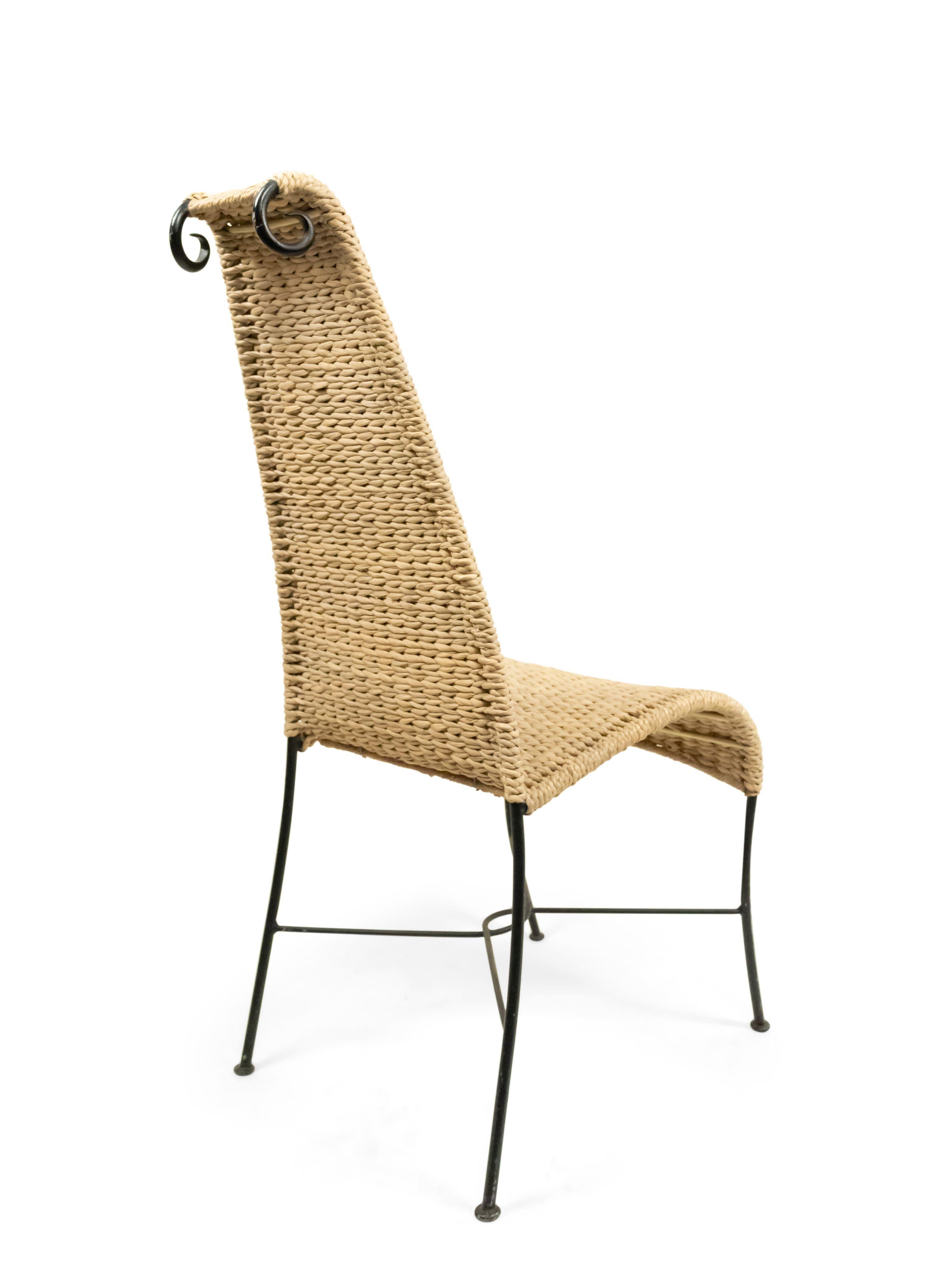 American Post-War Rattan Side Chair For Sale 5