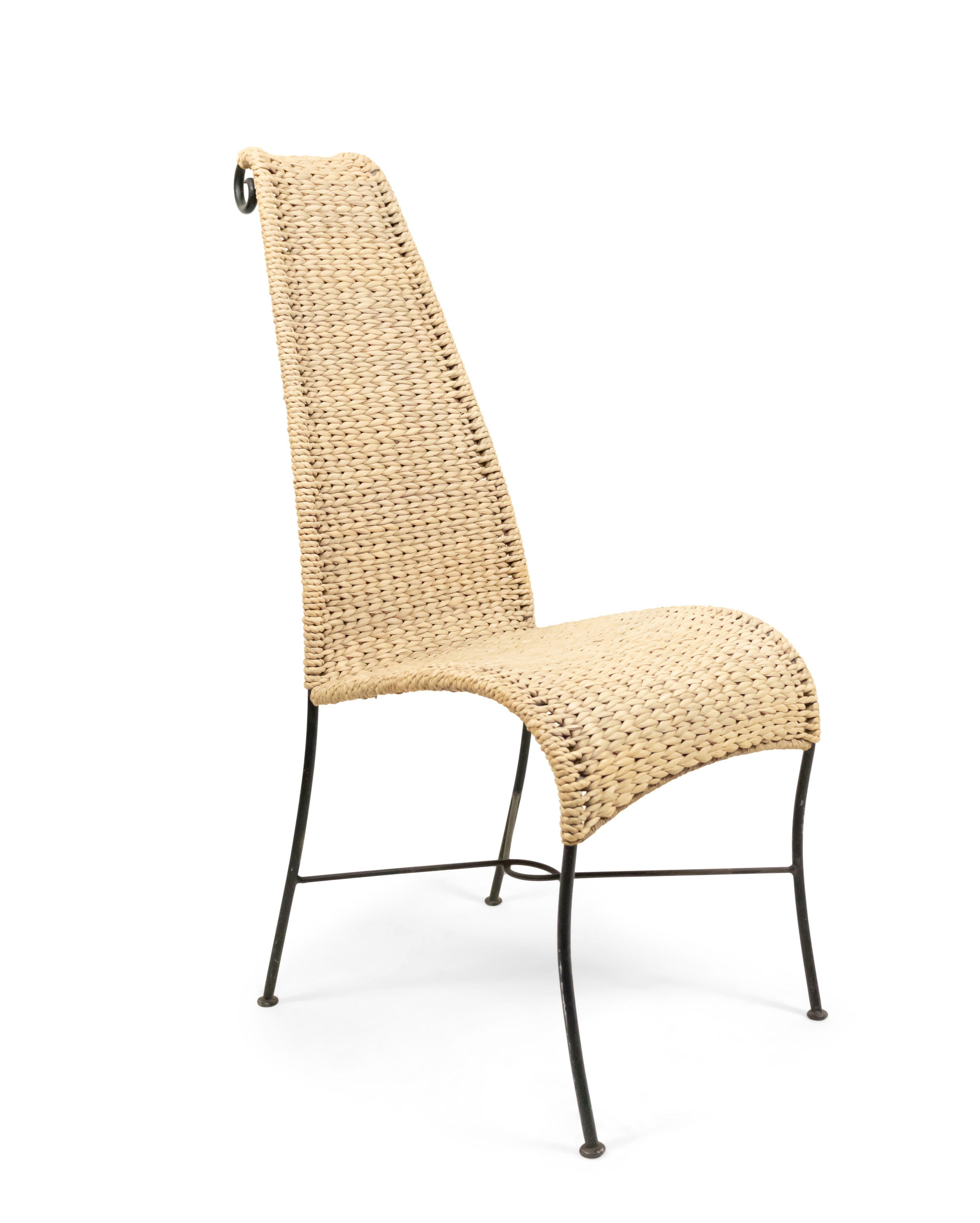 20th Century American Post-War Rattan Side Chair For Sale