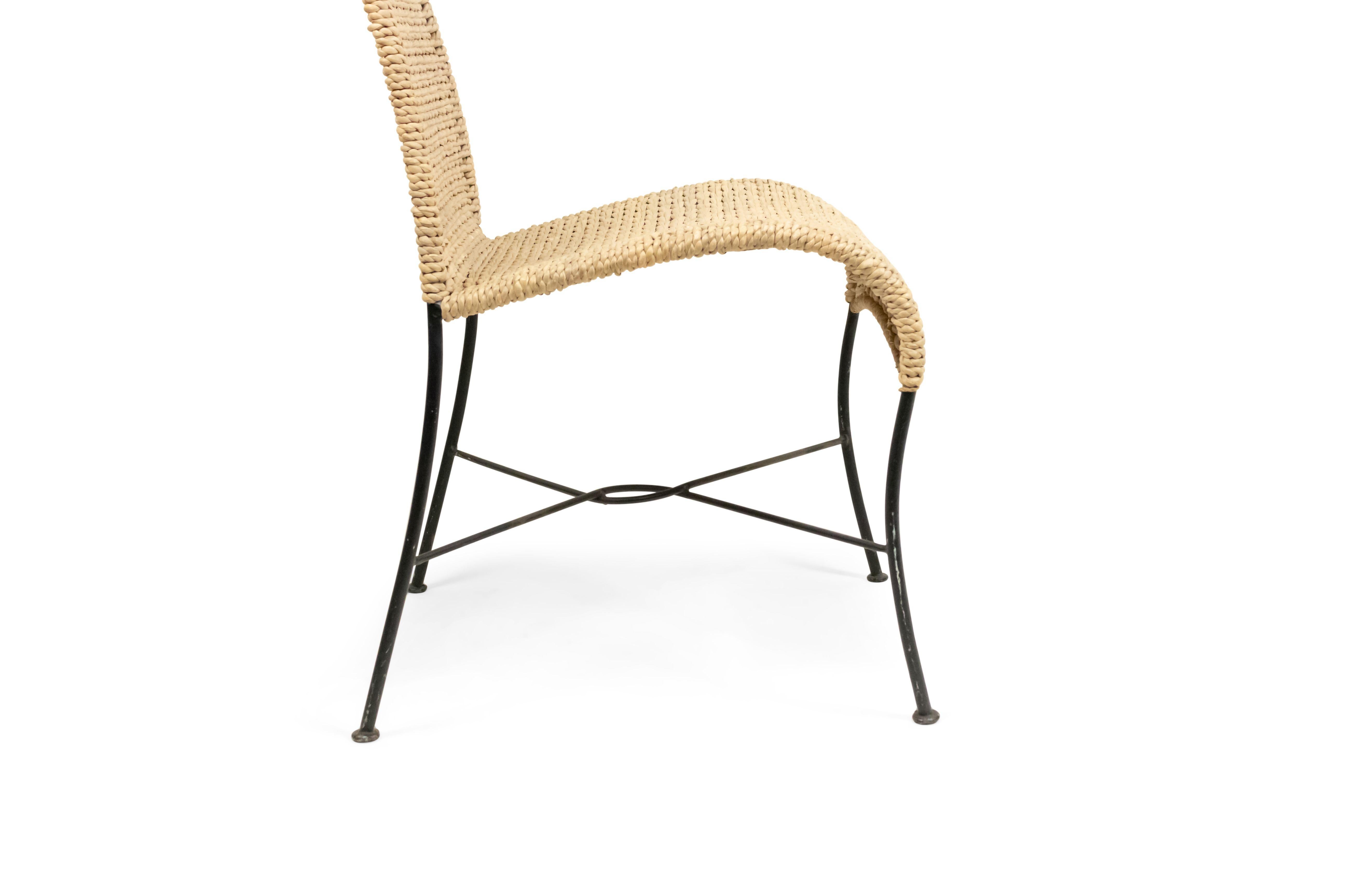 American Post-War Rattan Side Chair For Sale 3