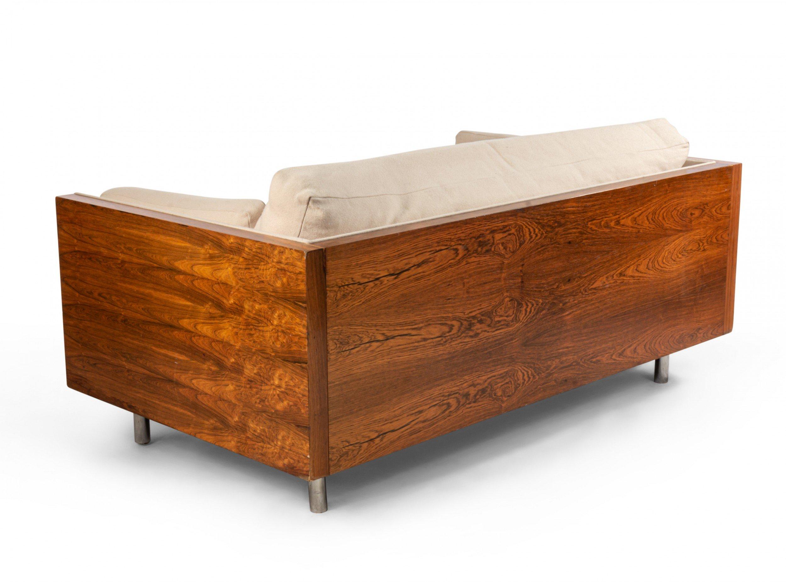 American Post-War Rosewood Loveseat For Sale 4