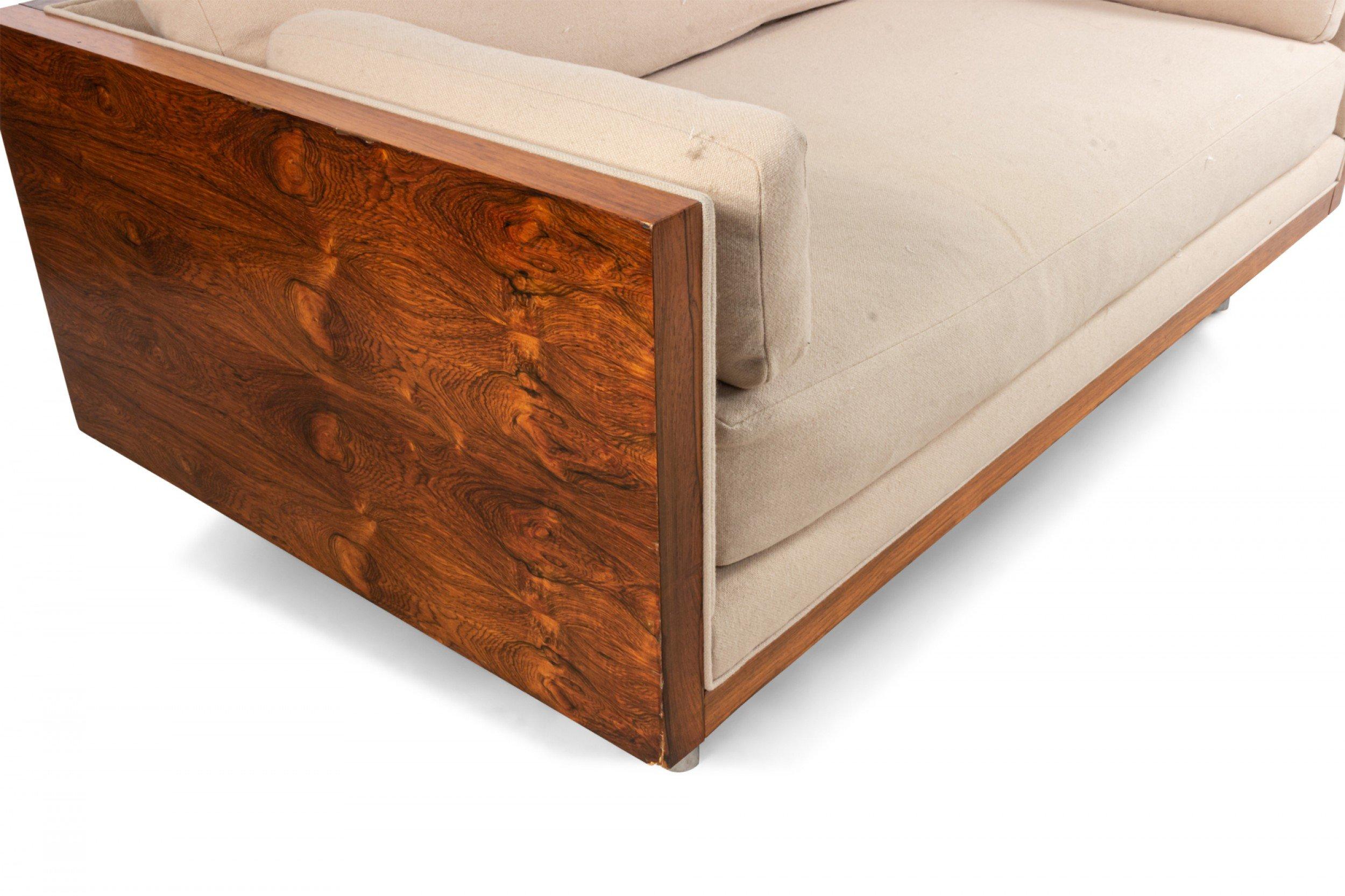 20th Century American Post-War Rosewood Loveseat For Sale