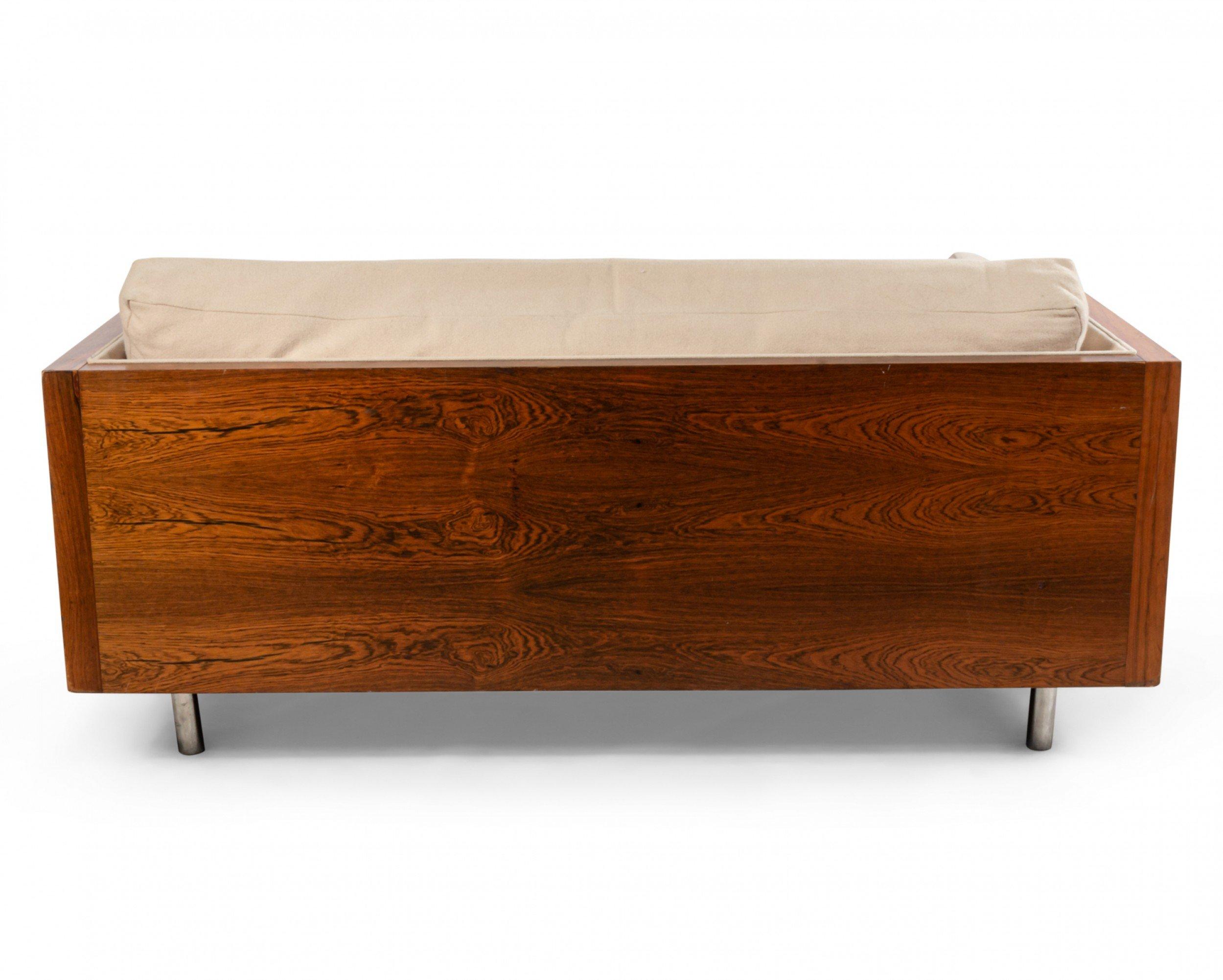 American Post-War Rosewood Loveseat For Sale 1