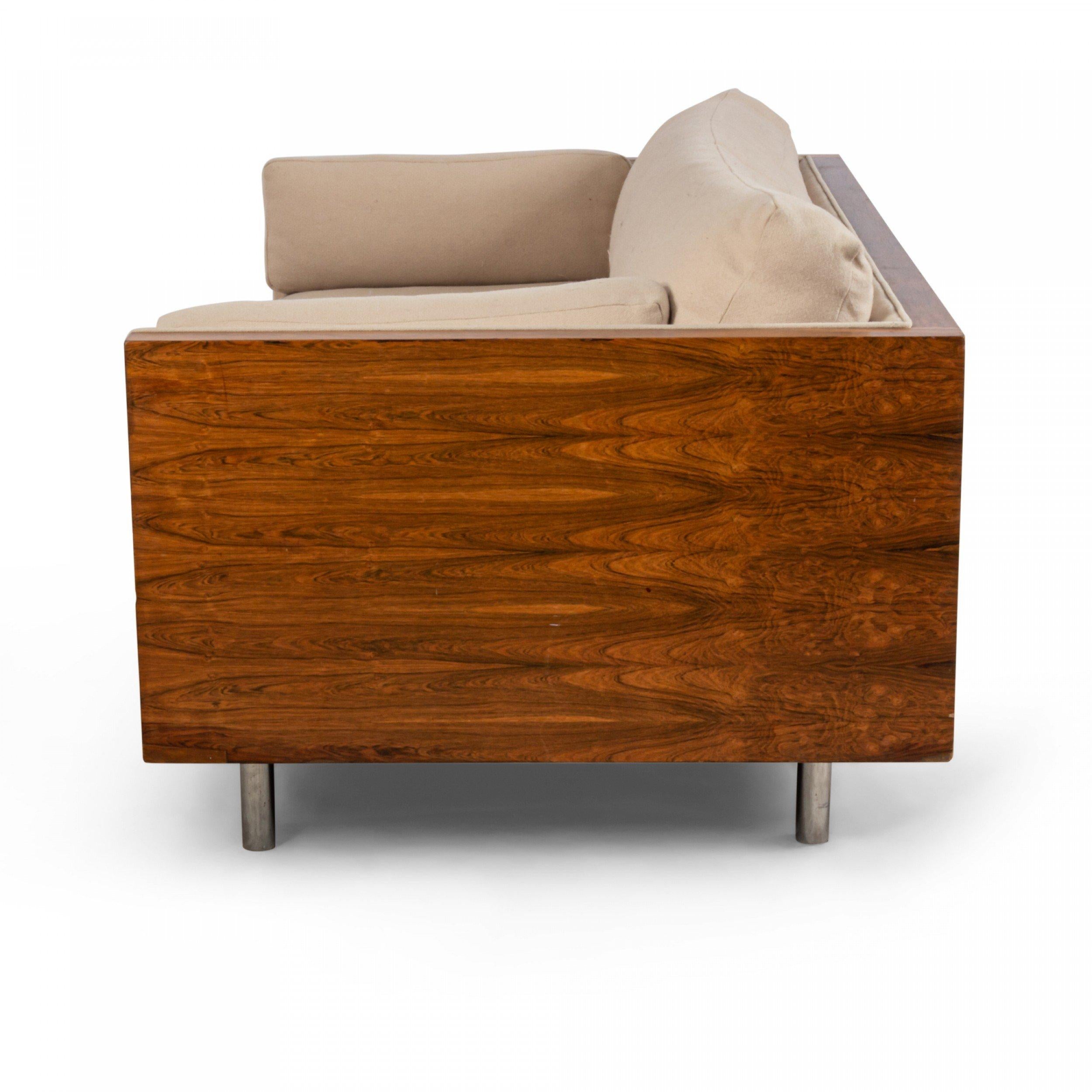 American Post-War Rosewood Loveseat For Sale 3