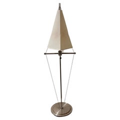 American Postmodern Brushed Stainless Steel Kite Lamp by Robert Sonneman