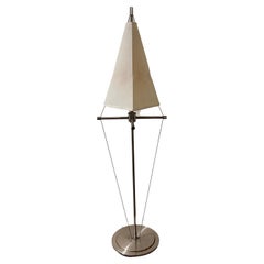 Lampe Kite américaine postmoderne en acier inoxydable brossé de Robert Sonneman