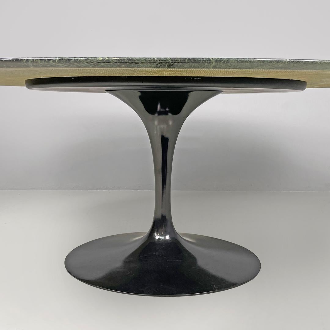 Amerikanischer postmoderner grüner Marmor-Esstisch Tulip Eero Saarinen Knoll, 1980er Jahre im Angebot 7