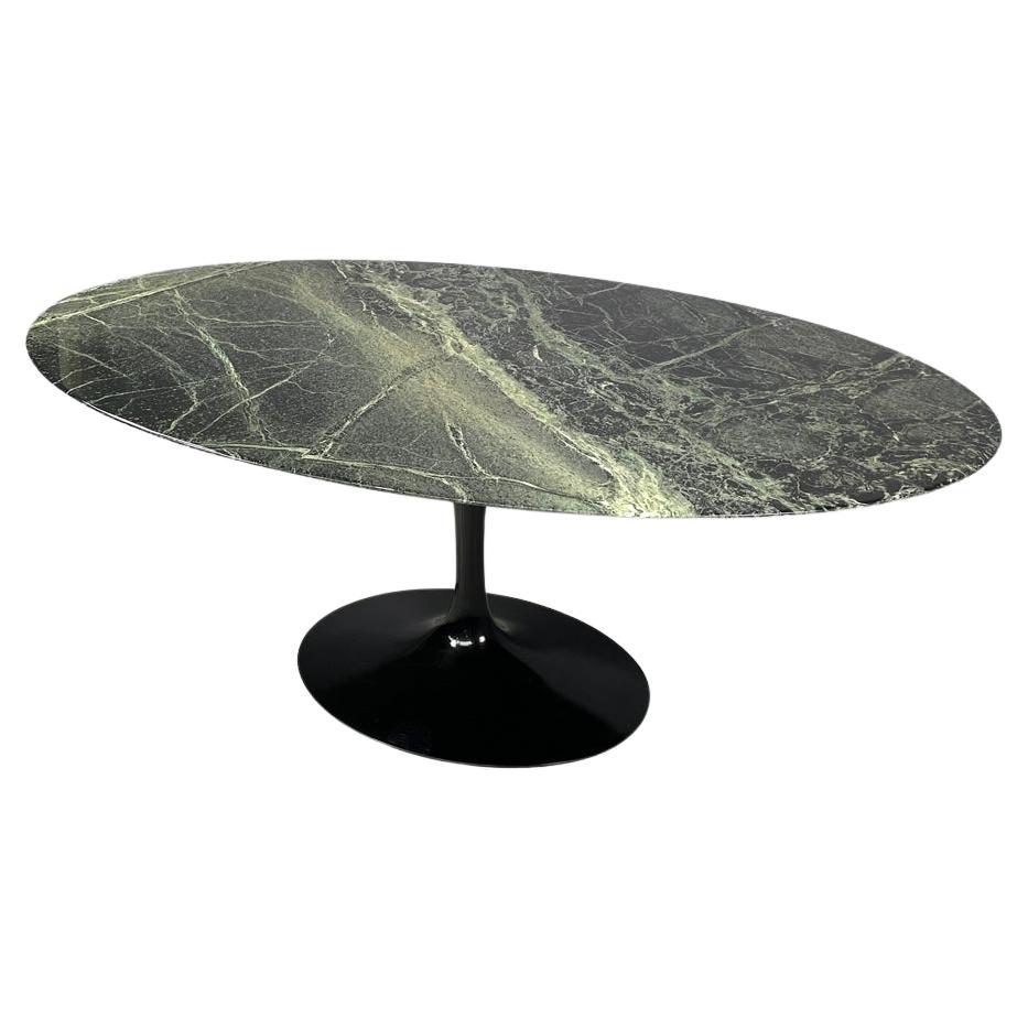 Amerikanischer postmoderner grüner Marmor-Esstisch Tulip Eero Saarinen Knoll, 1980er Jahre im Angebot