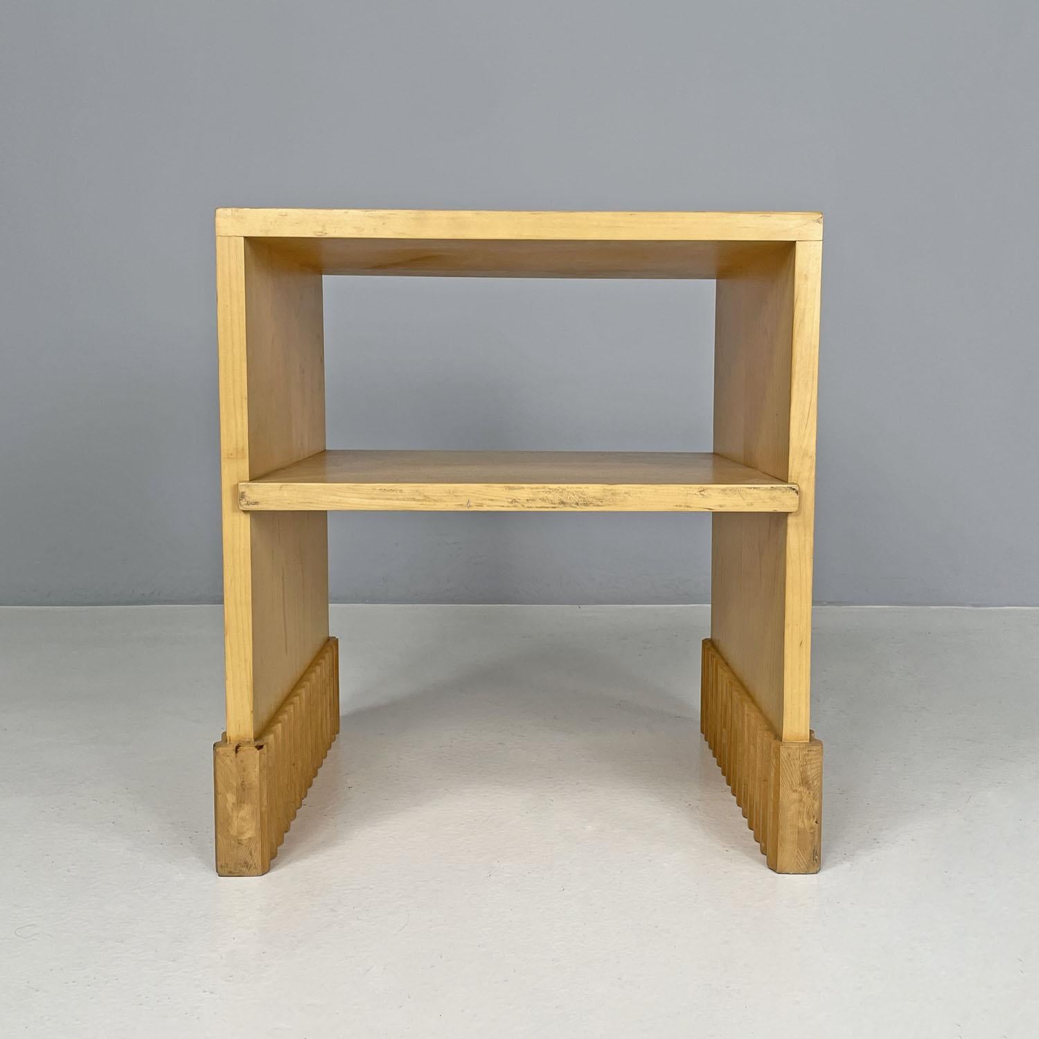 Late 20th Century American postmodern rectangular wooden coffee table by AQQ, 1990s For Sale